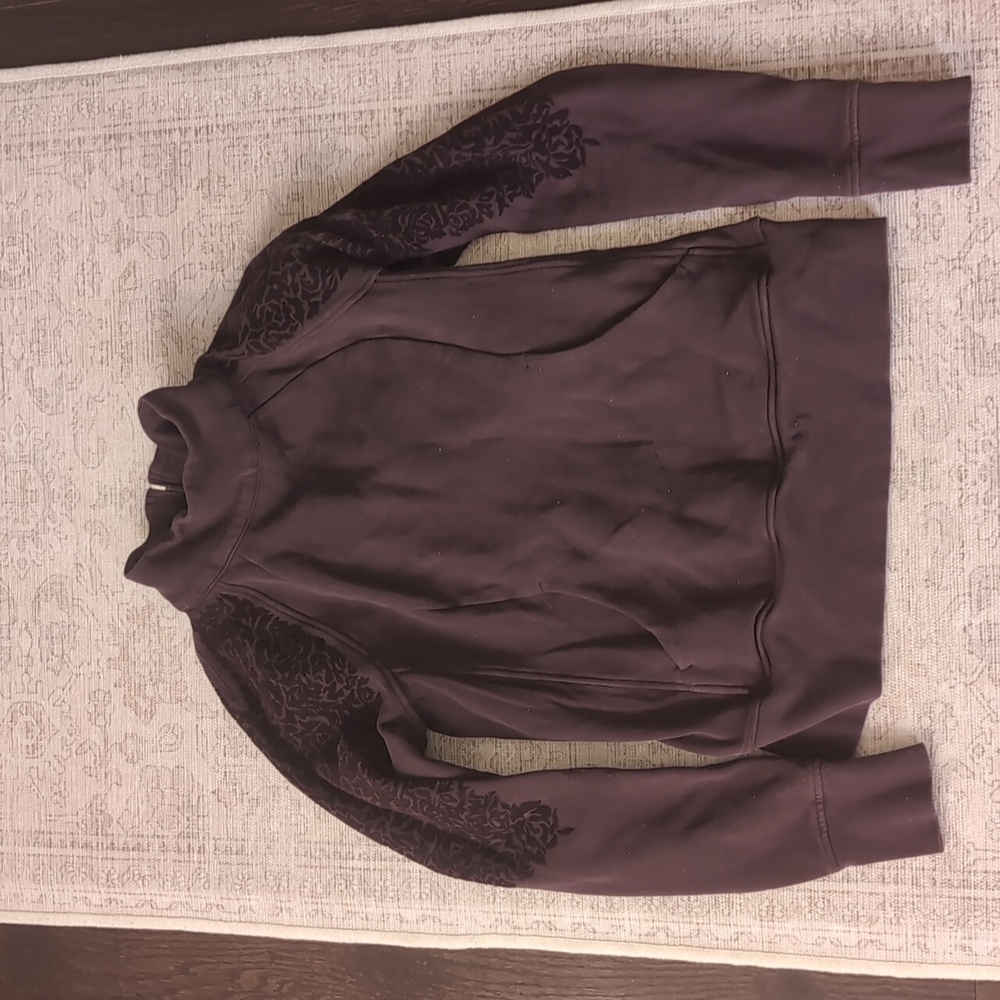 Lululemon Floral Flock Pullover velvet Black Cherry
